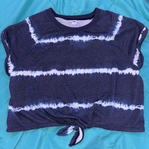Old Navy Dark Blue Tie-Dye Top